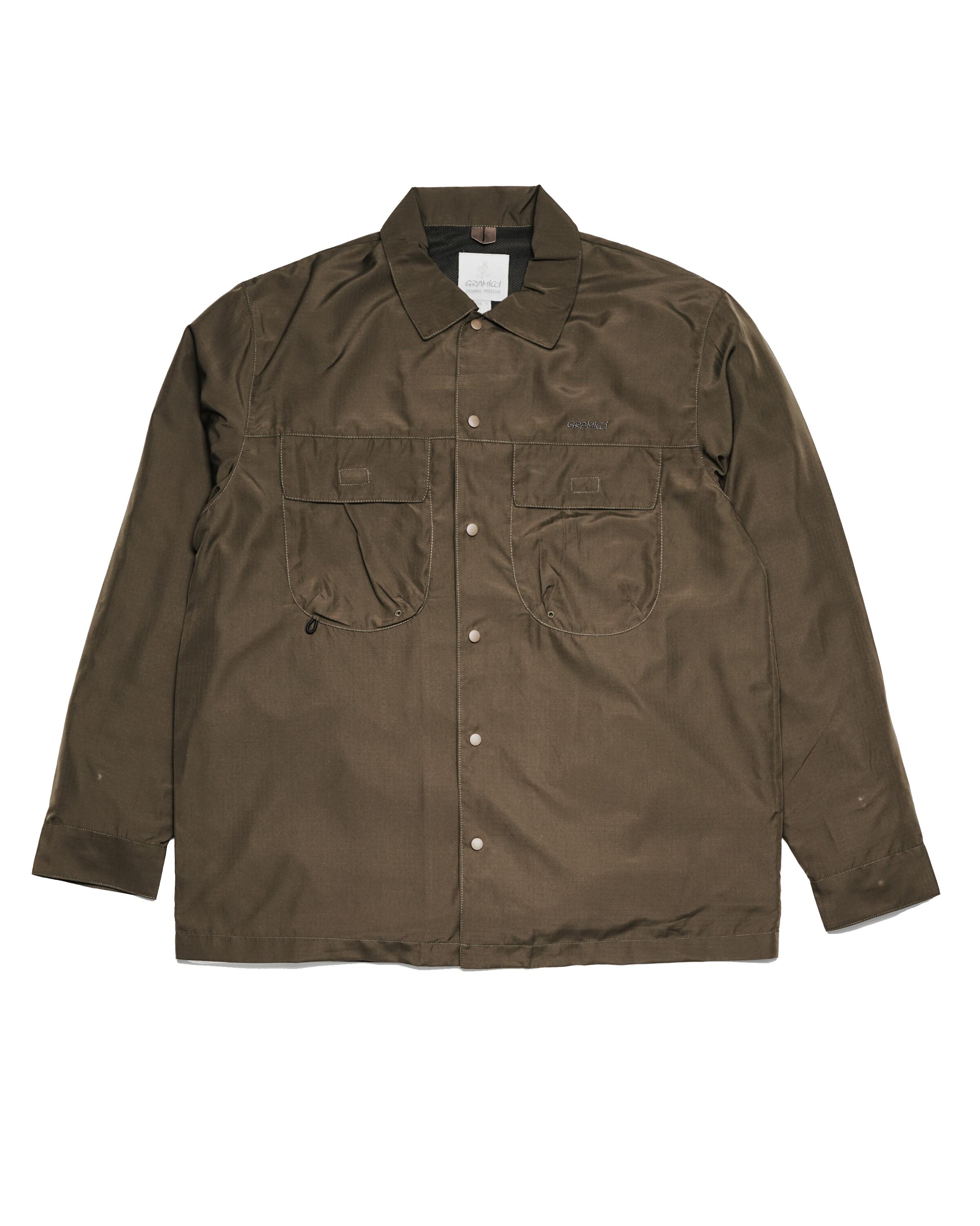 Gramicci LIGHT RIPSTOP UTILITY SHIRT | G3SM-J024-OLI | AFEW